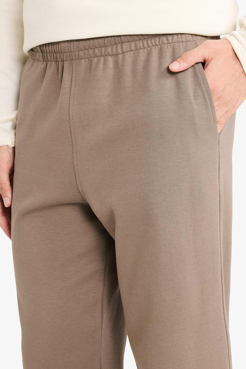 DeFacto Brown Man Straight Leg Elastic Waist Sports Pants Casual - Image 3